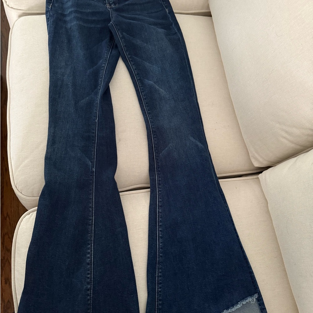 Flying Monkey Blue Flare Wide Leg Jeans